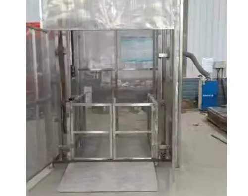 全不鏽(xiu)鋼導軌式(shi)升降貨梯(ti)